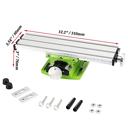 JOIKIT 12.2 Inch Mini Milling Machine Worktable, Compound Drilling Slide Table, Multifunction Worktable, Drill Vise Fixture Adjustment Worktable for JOIKIT