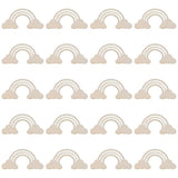 Uniquer 20Pcs Rainbow Wood DIY Crafts,Cutout Rainbow Unfinished Wood Slices,Rainbow Unpainted with Hemp Rope for Birthday Christmas Party Decoration Uniquer