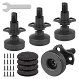 Heavy Duty Furniture Levelers, 4 Pack 3/8"-16 Threaded Leveling Feet Furniture Levelers Table Feet Adjustable Leg Levelers for Table/ LITLANDSTAR