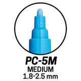 Posca PC-5M Water Based Permanent Marker Paint Pens. Premium Medium Tip for Arts and Crafts. Multi-surface Use On Wood, Metal, Paper, Cardboard, Posca