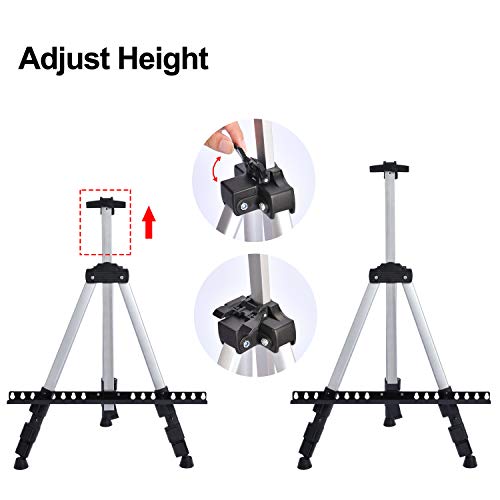 Portable Artist Easel Stand - Adjustable Height Painting Easel with Bag - Table Top Art Drawing Easels for Painting Canvas, Wedding Signs & Tabletop T-SIGN