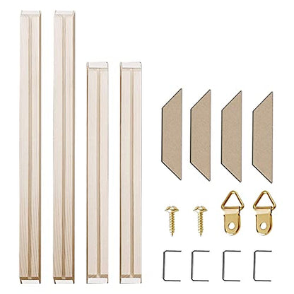 Texas Art DIY Wood Stretcher Bars for Canvas Solid Frame Kit Easy to Assemble Gallery Wrap Oil Painting Wall Posters Customized Wooden Kit, white, 12 - WoodArtSupply