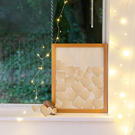 80Pcs 3" Wooden Hearts for Crafts, Wood Predrilled Hearts Cutout Slices, DIY Unfinished Wooden Ornaments Embellishments, Heart Sign Tag for Focal20