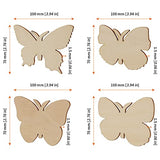 HOZEON 80 PCS Wood Butterfly Crafts, Wooden Butterfly, Wooden Butterfly for Crafts Butterfly Wood Cutouts for Painting, DIY Project, Decorations HOZEON