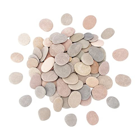 [About 97 PCS - 102 PCS](18.2 Pounds) Painting Rocks,2.26"-3.49" River Rocks,Flat Stones,Craft Rocks,DIY Rocks CFKJ