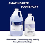 Alumilite Amazing Deep Pour Epoxy [1 gal A + 0.5 gal B(1.5 gallon) 2 Part Kit] 2 inches Thick High-Gloss & Crystal Clear Liquid Glass for Casting Alumilite