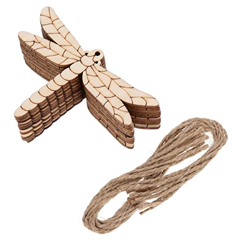 Sewroro Unfinished Wood Crafts 50pcs Unfinished Wooden Dragonfly Unfinished Wood Cutouts Blank Wooden Paint Crafts Home Decoration Craft Project Wood Sewroro
