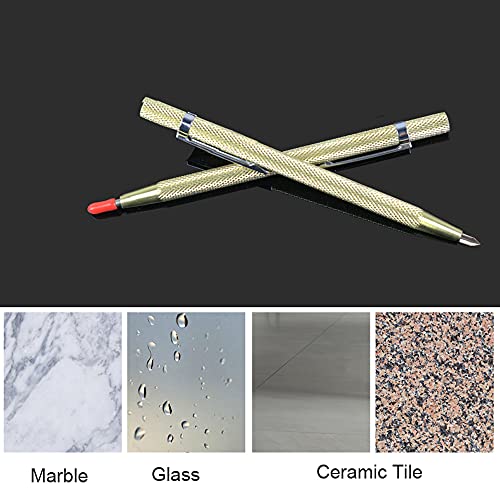 VebaCidi Scribe Tool, 2 Pieces Tungsten Carbide Tip Scriber, Engraved Pen for Tile/Glass/Wood/Ceramics/Metal/Gold/Welding VebaCidi