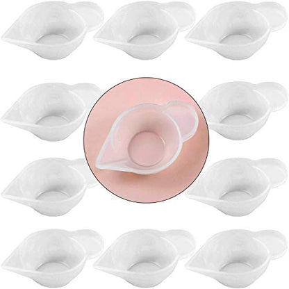 AUEAR, 10 Pack Silicone Mold Cup Dispenser Mini Measuring Mixing Cup for DIY Jewelry Making Epoxy Resin Craft - WoodArtSupply