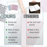 Mr. Pen- Plastic Folders with Pockets and Prong, 5 Pack, Muted Pastel Colors, Pocket Folders, File Fasteners, 2 Folder, Two Mr. Pen