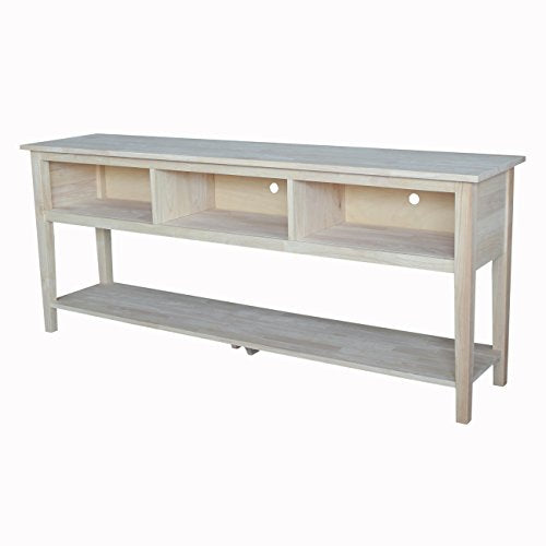 International Concepts Unfinished Entertainment/TV Stand, 72-Inch, Unfinished