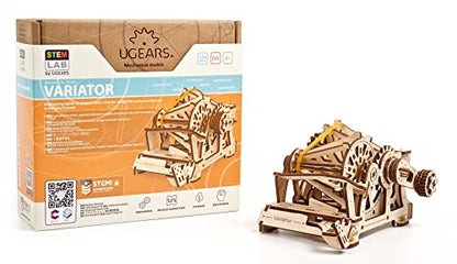 UGEARS STEM Gearbox Model Kit - Creative Wooden Model Kits for Adults, Teens and Children - DIY Mechanical Science Kit for Self Assembly - Unique