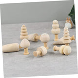 SEWACC 10pcs Woody Mushroom Unfinished Wooden Peg Dolls Peg Dolls Unfinished DIY Unfinished Mushroom Wooden People Doll Wooden Mushroom Crafts Wooden SEWACC