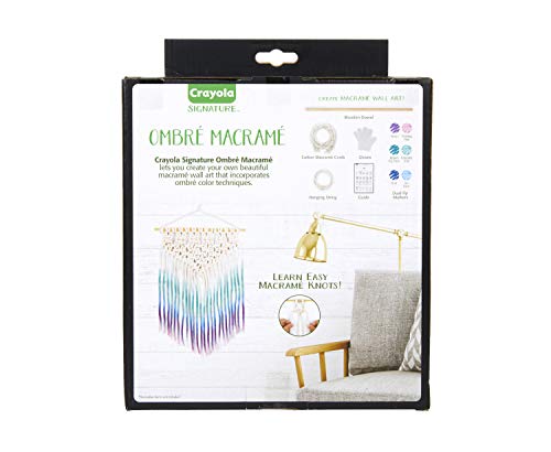 Crayola DIY Macrame Wall Hanging Kit, Ombre Macrame Supplies, Gift, Ages 14, 15, 16, 17 - WoodArtSupply