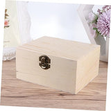 LIFKOME 3 pcs wooden jewelry box handmade jewelry box hand jewelry wood crafts unfinished wood treasure chest unfinished drawer case Wooden Dresser LIFKOME