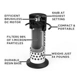 JET Mobile Air Filtration System, 1 Micron, 850 CFM, 1Ph 120V (AFS-850) Jet