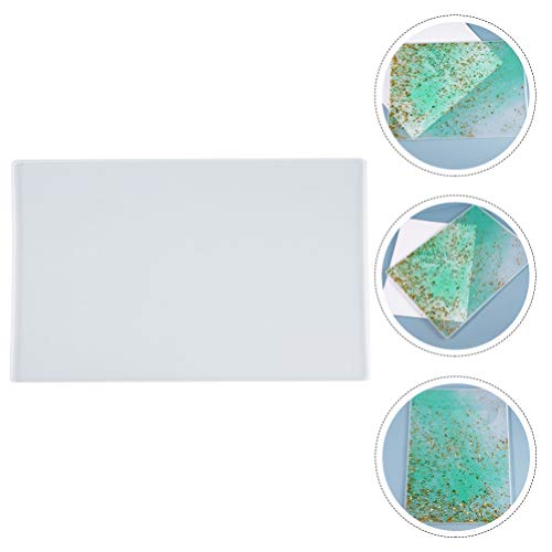 EXCEART Resin Craft Molds Silicone Resin Tray Resin Coaster Molds DIY Silicone Tray Epoxy Resin Casting Molds for Making Table Mat Writing Board Home EXCEART