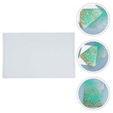 EXCEART Resin Craft Molds Silicone Resin Tray Resin Coaster Molds DIY Silicone Tray Epoxy Resin Casting Molds for Making Table Mat Writing Board Home EXCEART
