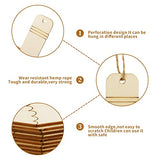 Whaline 20Pcs Back to School DIY Craft Cutout Wooden Pencil Shaped Hanging Ornaments Back to School Craft Cutout with Hemp Rope for First Day of Whaline