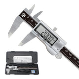 KETOTEK Digital Caliper 6 Inch Measuring Tool, Stainless Steel Electronic Vernier Calipers, Digital Micrometer with Large LCD Screen, inch/Metric KETOTEK