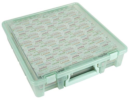ArtBin 6955RJ Super Satchel 1-Compartment Box, Art & Craft Organizer, 1-Pack, Translucent Mint ArtBin