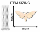Unfinished Wood Moth Shape - Insect - Craft - up to 24" DIY 16" / 3/4" 24 Hour Crafts
