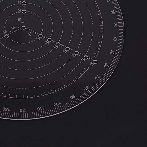 VISLONE Round Center Finder Compass Clear Acrylic Lathe Centering Tool Circle Gauge for Drawing Circles Wood Turning Lathe Work Tool Circles Diameter - WoodArtSupply