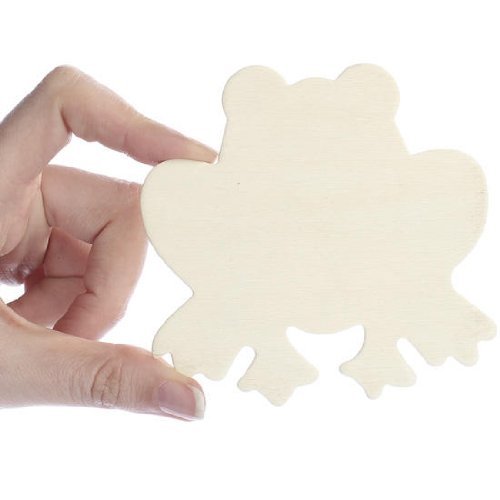 Package of 24 Unfinished Wood Sitting Frog Cutouts for Painting and Crafting - WoodArtSupply