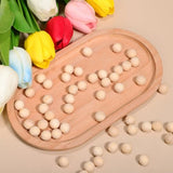 KALLORY Unfinished Wooden Round Balls, 100pcs Natural Small Wood Balls 12mm Gnome Gnome Noses Loose Wooden Beads for DIY Crafts Jewelry Making Art KALLORY