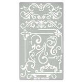 Aleks Melnyk No.3 Metal Journal Stencil, Wood Burning, Flowers and Vines, Ornament, Vintage, Finds Small Stencil Patterns, Pyrography, Engraving, Aleks Melnyk