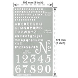 Aleks Melnyk No.422 Metal Stencil, Tiny Letters, Normografo, Pyrography, Wood Burning, 1 PC, Template, Engraving Wood and Patterns, Alphabet and Aleks Melnyk