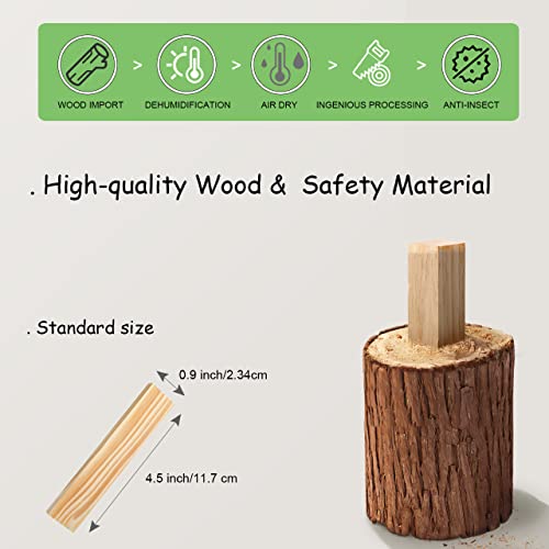 ICEKO KN 100pcs Classic Wooden Building Blocks Set,Solid STEM Building Toys for Kids, Preschool Learning Montessori Toys for Toddlers, Boys & Girls ICEKO KN