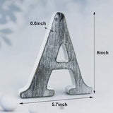 WOODOUNAI 6 Inch Wood Letters Unfinished Rustic Wood Letters for Wall Decor Decorative Standing Letters Slices Sign Board Decoration for Craft Home woodounai