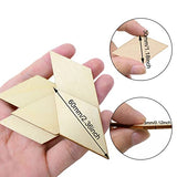 Honbay 60PCS Unfinished Rhombus Wood Slices Blank Wooden Embellishments for Painting DIY Crafts and Home Decoration HONBAY