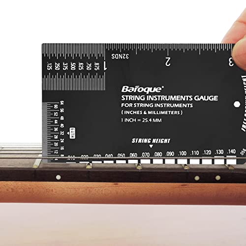 NEW Guitar Ruler String Action Ruler Gauge Tool, Fret Rocker Luthier Tool Guitarist Gift, Guitar Set Up Tool Kit for Electric Bass Acoustic Guitar Bavane