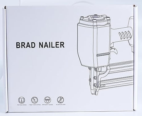 Woodpecker ST64 14 Gauge 3/4" to 2-1/2" Pneumatic Concrete T Nailer Gun with 400pcs Concrete T Nails, Air Power Heavy Duty Concrete Nail Gun Brad Since