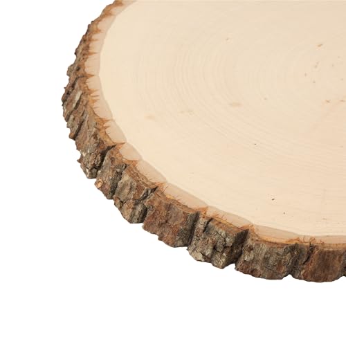 Walnut Hollow Basswood Round Extra Large with Live Edge Wood (Pack of 12) - for Wood Burning, Home Décor, and Rustic Weddings - WoodArtSupply