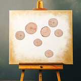 VOSAREA Unfinished Wood Slices 120pcs Round Wooden Discs Circle Wood Pieces Predrilled Wood Circles Wooden Cutouts Embellishments Ornaments for DIY VOSAREA