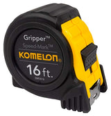 Komelon SM5416 Speed Mark Gripper Acrylic Coated Steel Blade Tape Measure 16-feet by 1-Inch, White Blade Komelon