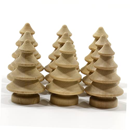 VILLCASE 20pcs Christmas Tree Figures Christmas Craft Supplies Unfinished Wood Snowman Blank peg People Nativity Decor Dinner Table Decor Unfinished VILLCASE