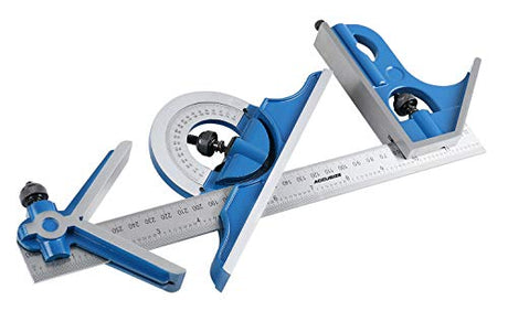 Accusize Industrial Tools Combination Square Set, 12''/300mm, 4 Pcs/Set, 0000-8108 Accusize Industrial Tools