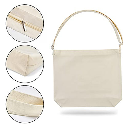 Draw blank off-white Women's blank large Size Canvas Crossbody Tote Handbags Shoulder Bag Hobo Casual Tote Diy/gifts/aesthetic/personalized - WoodArtSupply