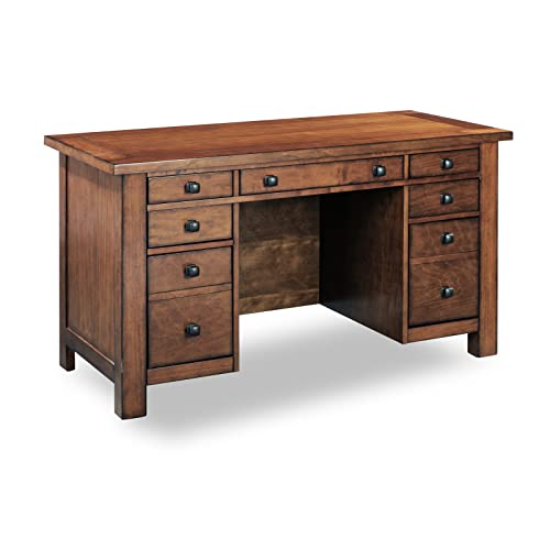 Tahoe Aged Maple Executive Pedestal Desk by Home Styles, 5412-18 homestyles