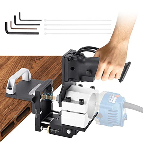 Mortising Jig and Loose Tenon Joinery System 2 in 1 Invisible Fastener Slotting Bracket Compact Router Attachment Woodworking Slotting Locator for YUCHENGTECH