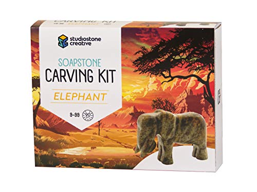 Studiostone Creative DIY Arts & Crafts Carving Kit Kids Adults Elephant Sculpture Soapstone Studiostone Creative