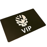 Ebamaz 100PCS Aluminum Alloy Metal Card Plate 3.4 X2.13X0.008 inch for Laser Engrave or UV Print (Black, Blank,Thin) ebamaz