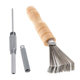 BEADNOVA Kenzan Needle Straightener Flower Frog Brush Ikebana Tool Set Kenzan Pin Straightening Tool Floral Frogs Cleaner for Flower Frog Pins Hair BEADNOVA