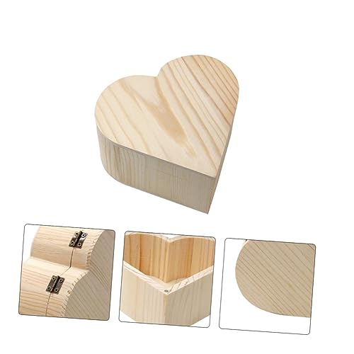 VOSAREA Kids Jewelry Organizer 3pcs Box wooden DIY wedding ring holder wooden unfinished earrings kids jewelry organizer wood ring holder travel for VOSAREA