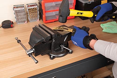 Performance Tool MV8 Hammer Tough Powder Coating, 360 Degree Swivel 8-Inch Bench Vise (7-Inch Jaw Opening, 3-Inch Throat Depth) Performance Tool