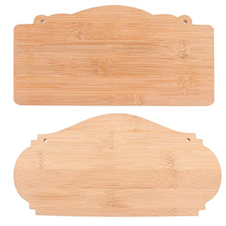 SUPVOX 2pcs Listing Unfinished Wood Shield Plaque Natural Unfinished Wooden Signs Hanging Wood Sign DIY Christmas Door Hanging Sign Christmas Wood SUPVOX